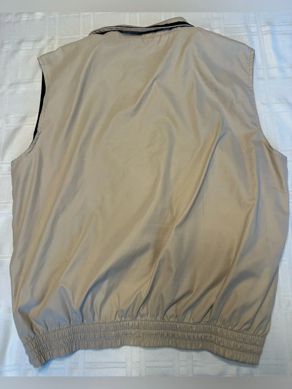 PGA Tour Collection Mens Golf Vest Jacket Tan Zip Size XXL‎ 2X Pre-owned